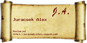 Juracsek Alex névjegykártya