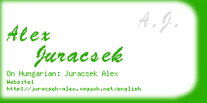 alex juracsek business card